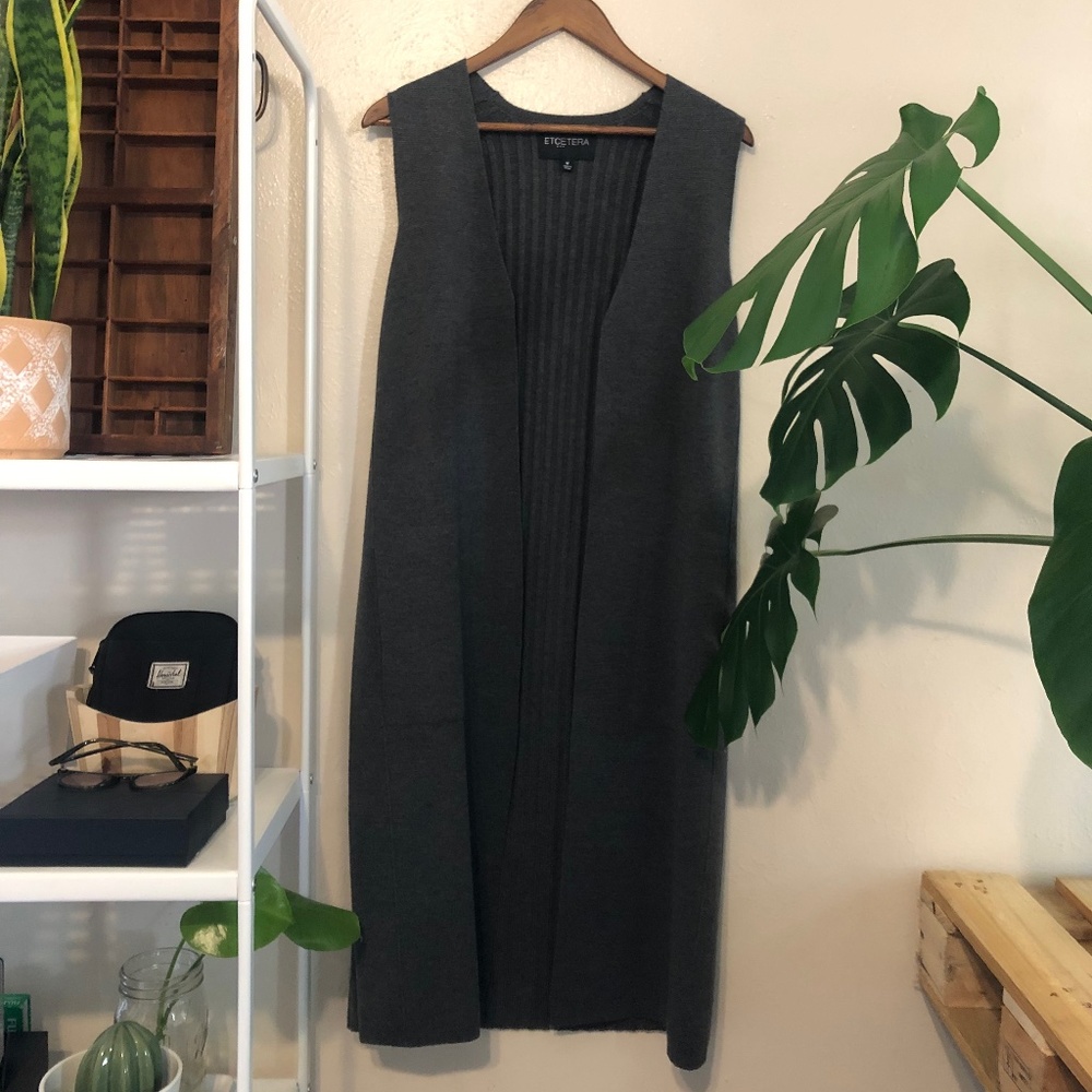 Etcetera Wool Long Cardigan